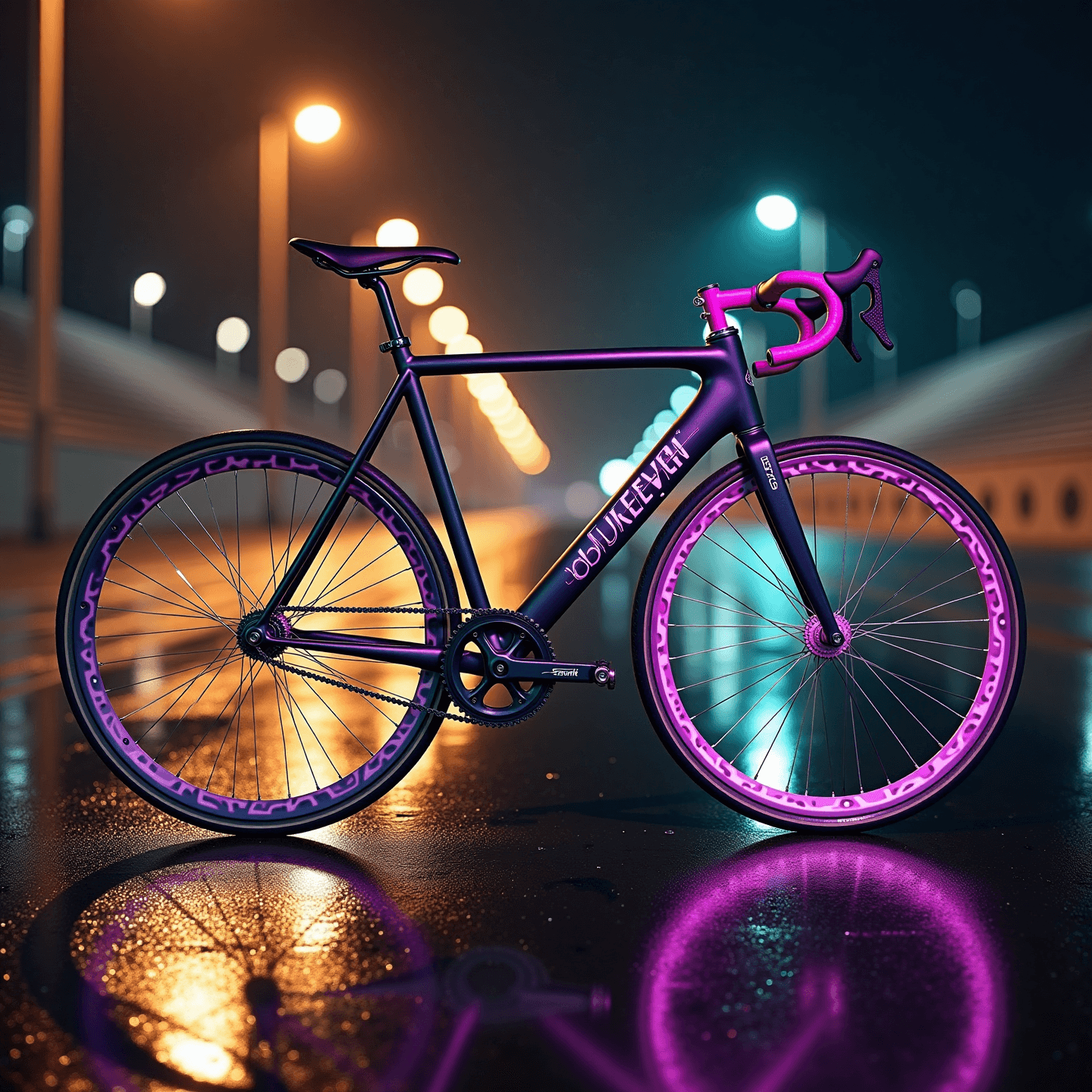 Fixie.Run NFT Bike - Neon Velocity